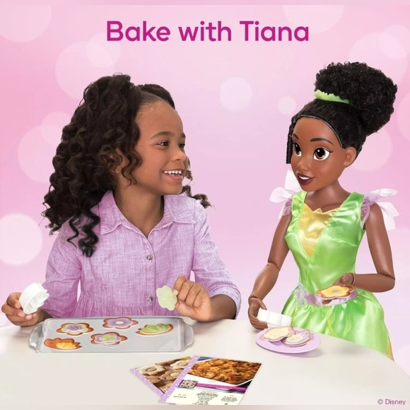 Disney Princess Playdate Tiana Doll 32” Tall & Poseable with Baking Accessories - Picture 2 of 12